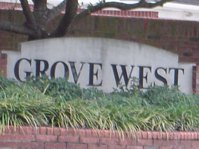 Stafford, TX: Grove West Sign