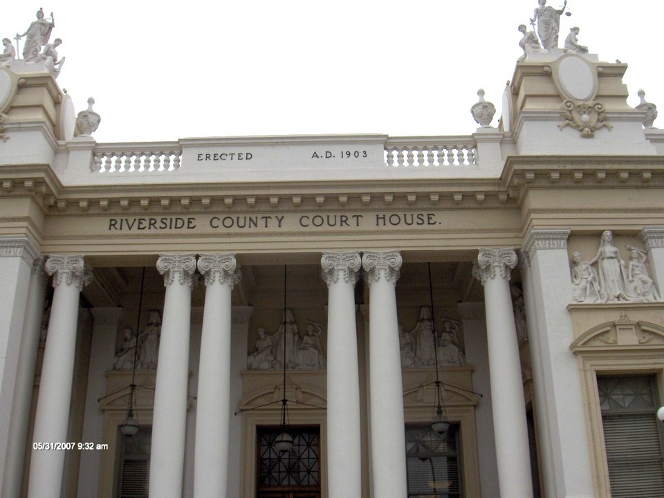 Riverside, CA: Intricate craftsmanship on the Riverside County Courthouse