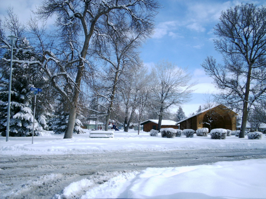 Powell, WY: Washington Park in Winter