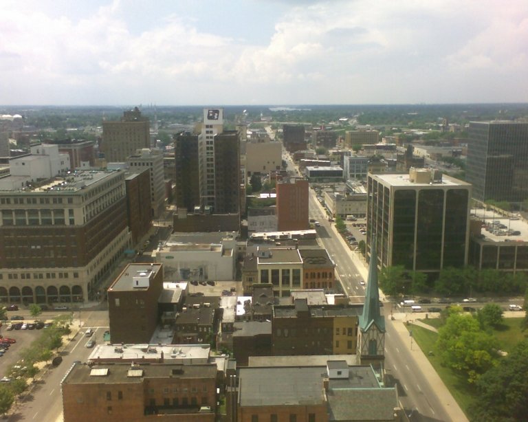 Toledo, OH: View from above downtown