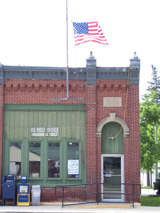 Minburn, IA: Post Office on Memorial Day
