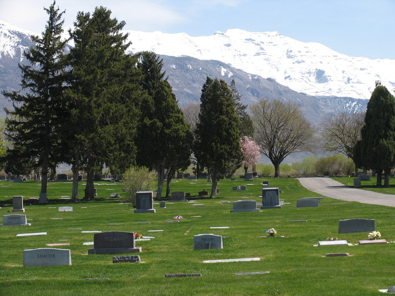 American Fork, UT: View of Mountains from AF Cemetary in Spring