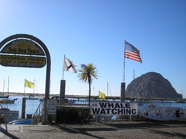 Morro Bay, CA: A View Of The Harbor From The Embarcadero In Morro Bay
