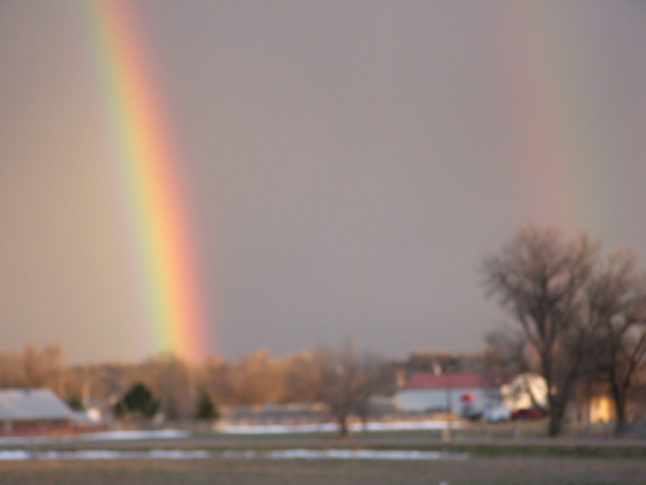 Torrington, WY: double rainbows over Mckenna rd
