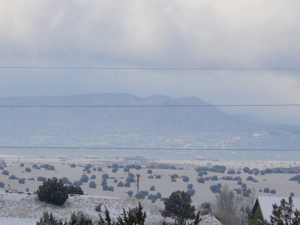 Chino Valley, AZ: Snow North end of Chino Valley