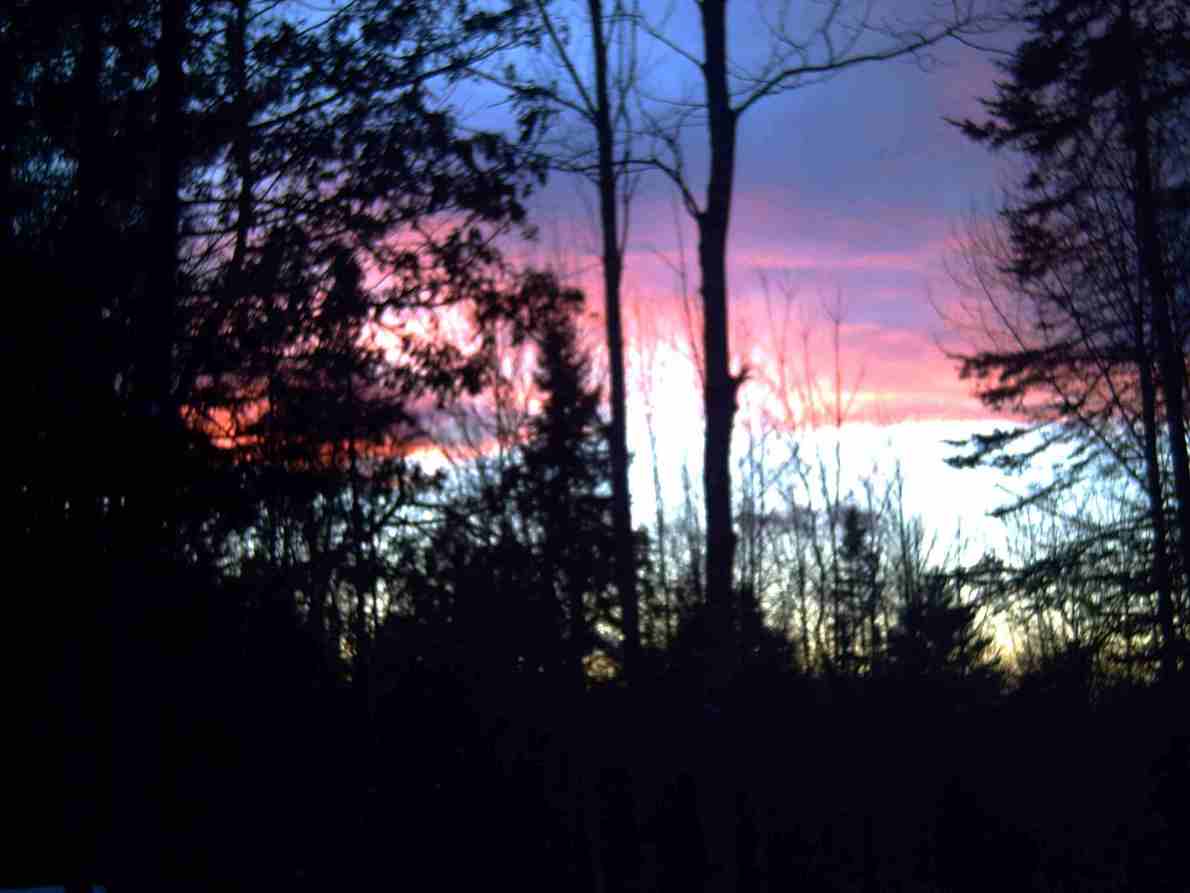 Mercer, ME: View of a Mercer sunset