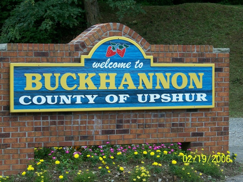 Buckhannon, WV: A friendly and cheery welcome sign as you enter the town of Buckhannon