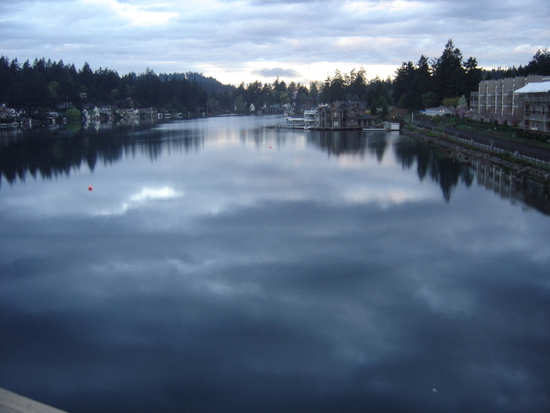 Lake Oswego, OR: view of Lakewood Bay from the only hotel in Lake Oswego Mar 07