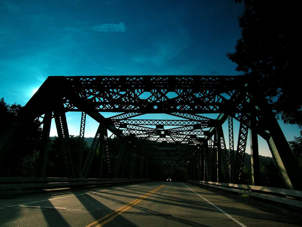 Hillburn, NY: Hillburn bridge at late afternoon