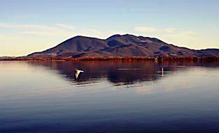 Lakeport, CA : View of Clear Lake from Lakeport, California
