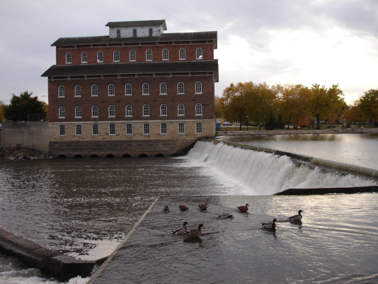 Independence, IA: A picture of the Independence Mill located on the West side of the Wapsipinicon River.