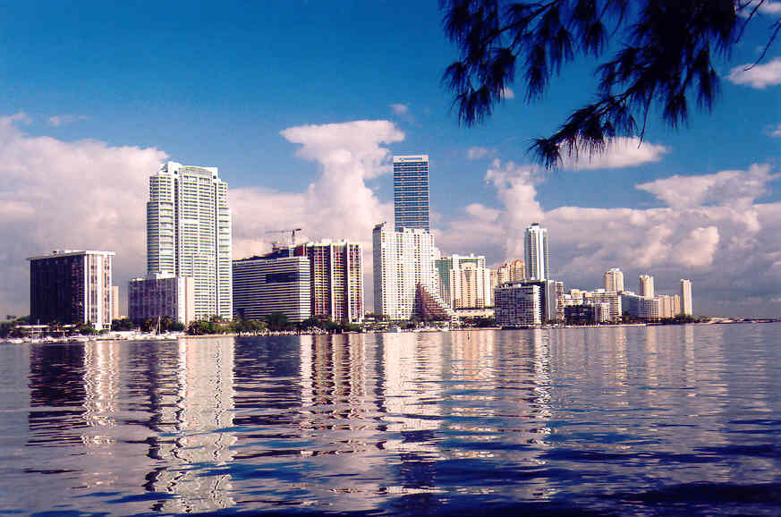 Miami, FL: Miami Skyline from Key Biscayne