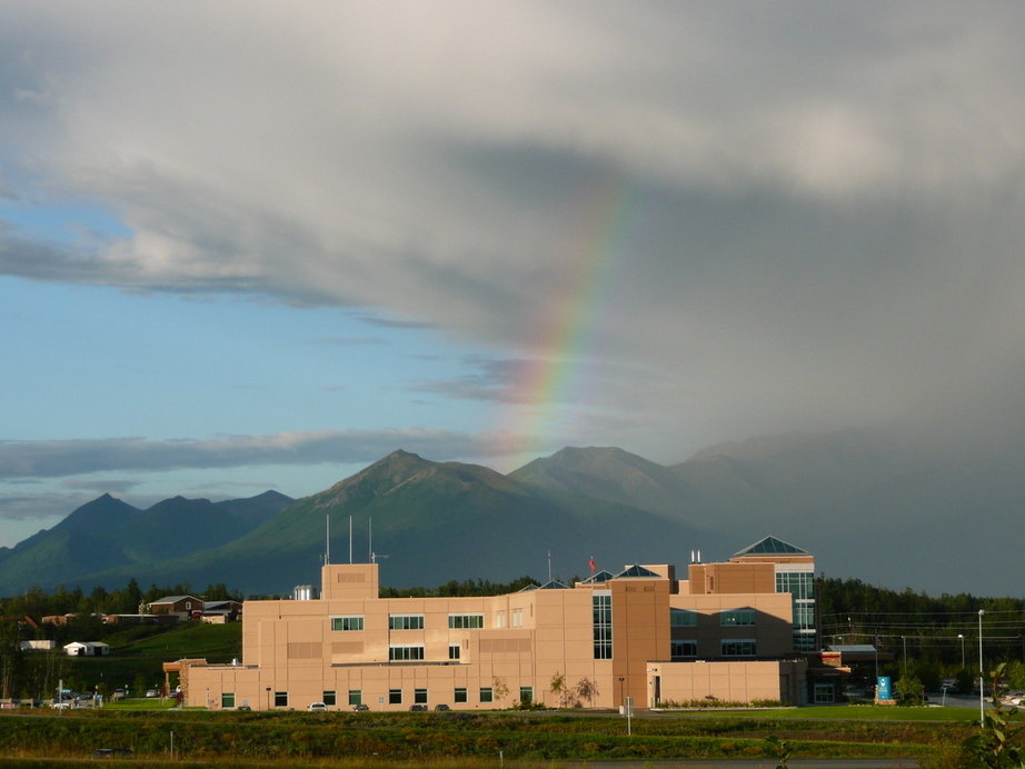Palmer, AK: Matsu hospital with Lazy mt in the background