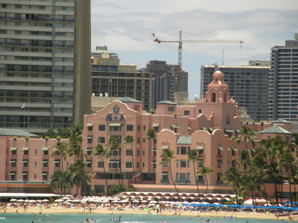 Honolulu, HI  The "Pink Hotel" at Waikiki Beach photo, picture, image