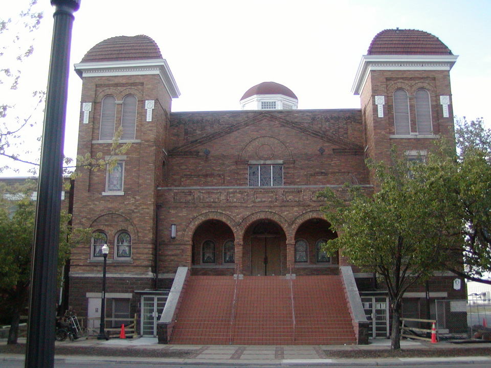 Birmingham, AL: 16th Street Baptist church site where 4 girls died when it was bombed by Klan in 1963