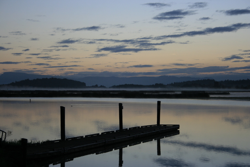 OR Fern Ridge Dock at Sunrise photo, picture, image (Oregon