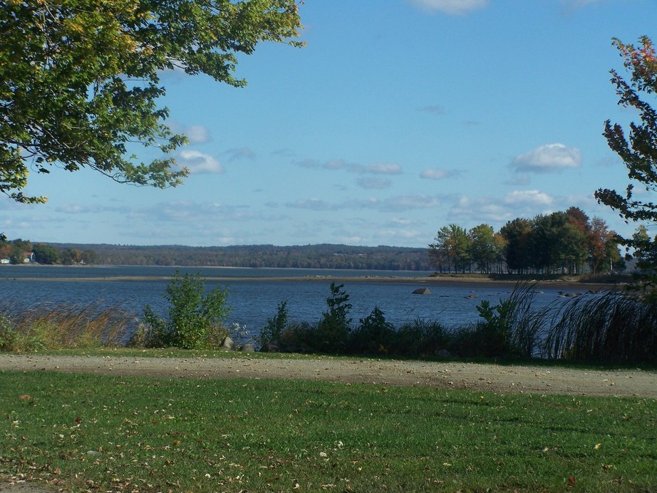 Newport, ME : Sebasticooko Lake in the fall photo, picture, image