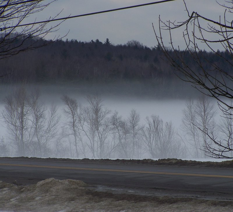 Newport, ME : Fog over Nokomis Pond
