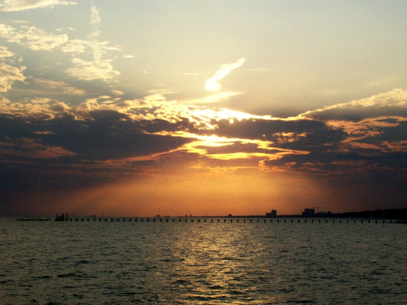 Biloxi, MS : Sunset At Biloxi Beach