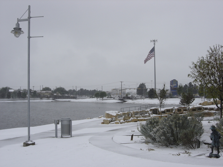 Odessa, TX: Memorial Park in winter