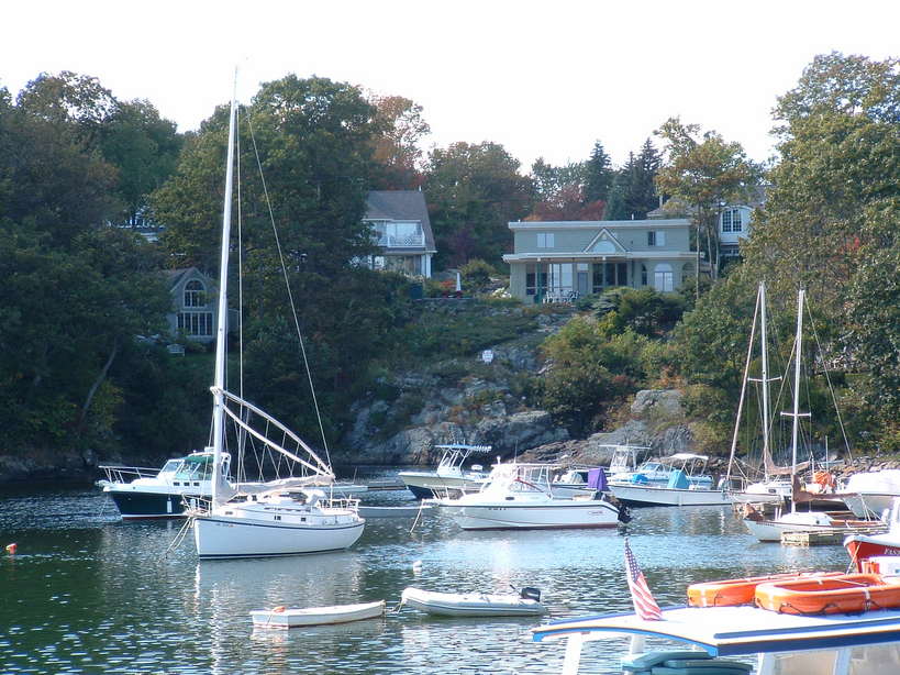 Boothbay Harbor, ME : harbor at booth bay