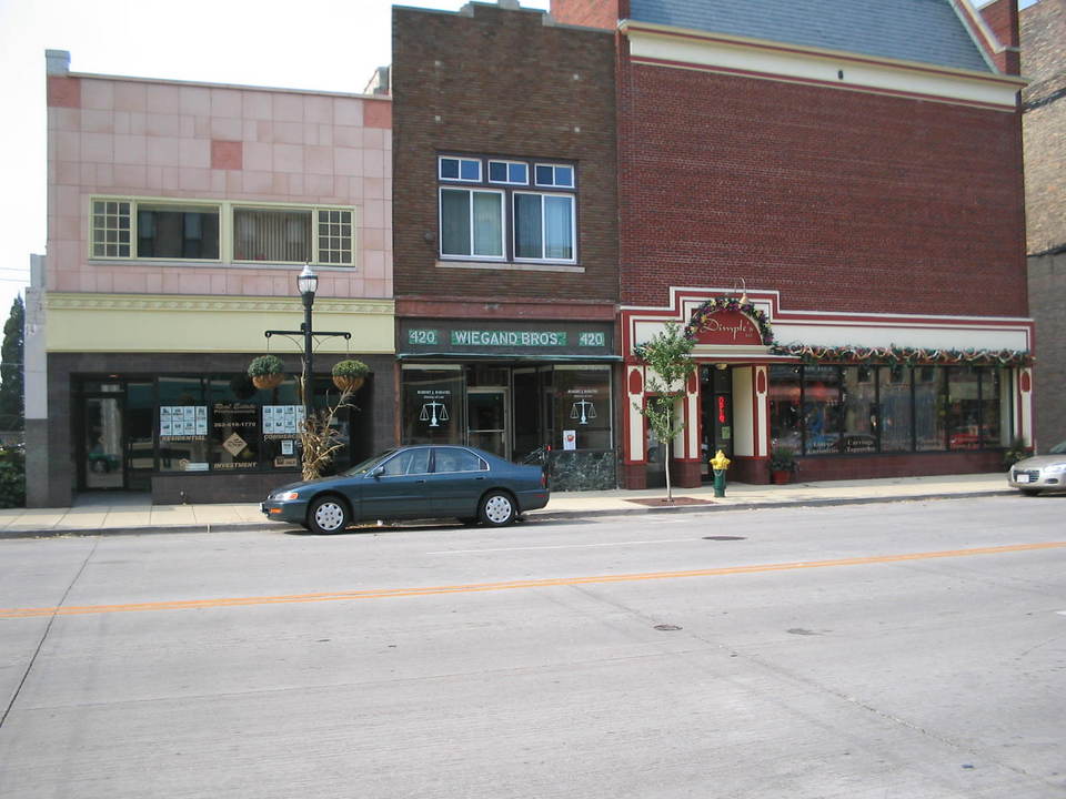 Racine, WI place off main street. photo, picture, image (Wisconsin