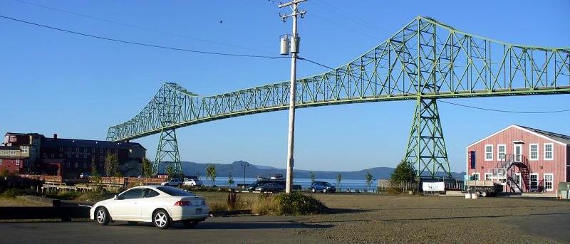 Astoria, OR : Astoria Bridge seen from street level