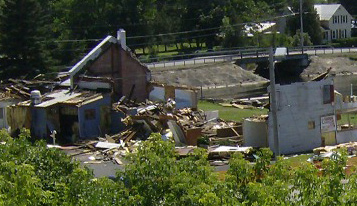 Morristown, NY : THE HARBOR BEING DEMOLISHED