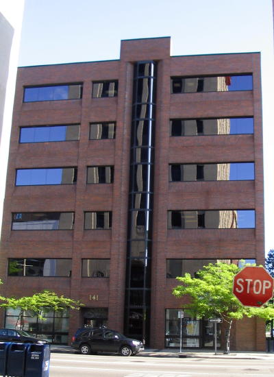 Kalamazoo, MI : 141 E. Michigan with reflection of 5th Third Bldg.