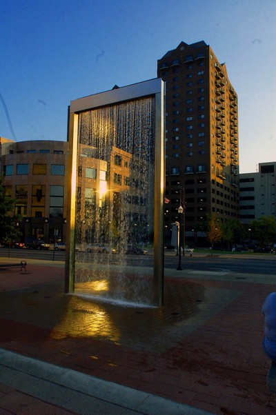 Lexington Fayette KY : Courthouse Fountain at night photo picture