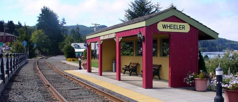 Wheeler, OR : Historic Train Station in Wheeler