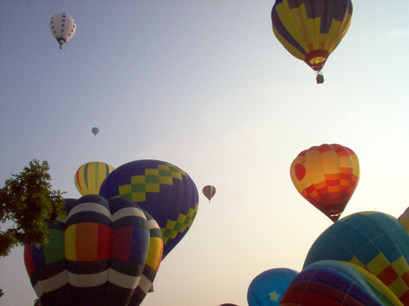Howell, MI: An array of colors at the Howell Hot Air Balloon Festival.