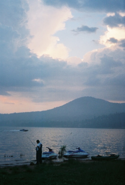 Big Bear Lake, CA : Big Bear Lake, Storm approaching .