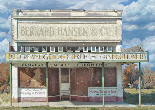 Bear River City, UT : Old Bernard Hansen & Co. Building on Main Hwy