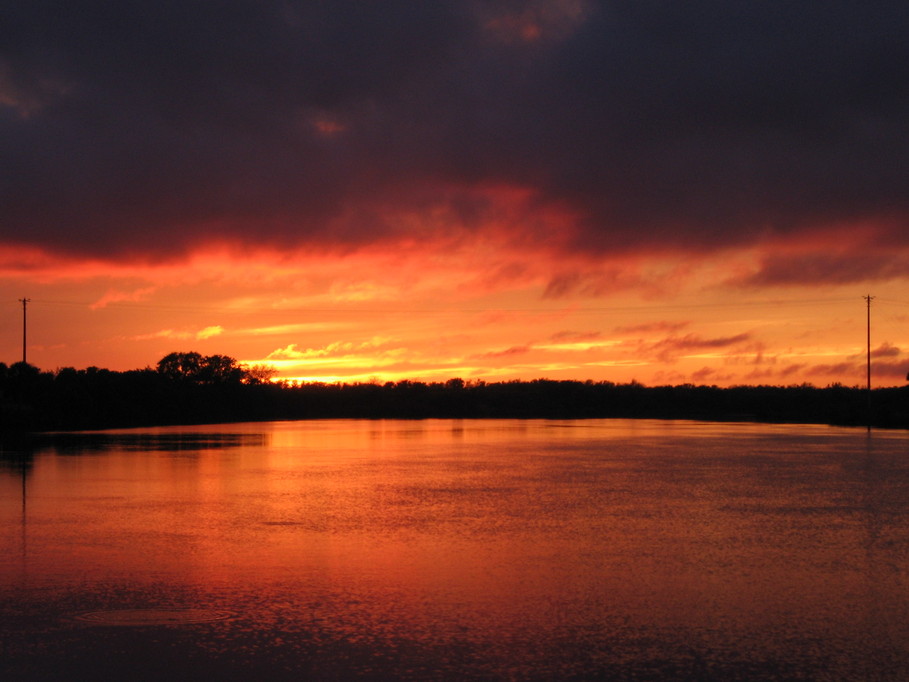 Glades, FL : Sunset in Canal