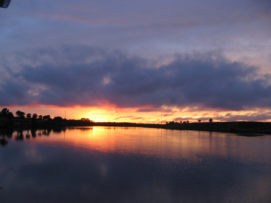 Glades, FL : Canal Sunset
