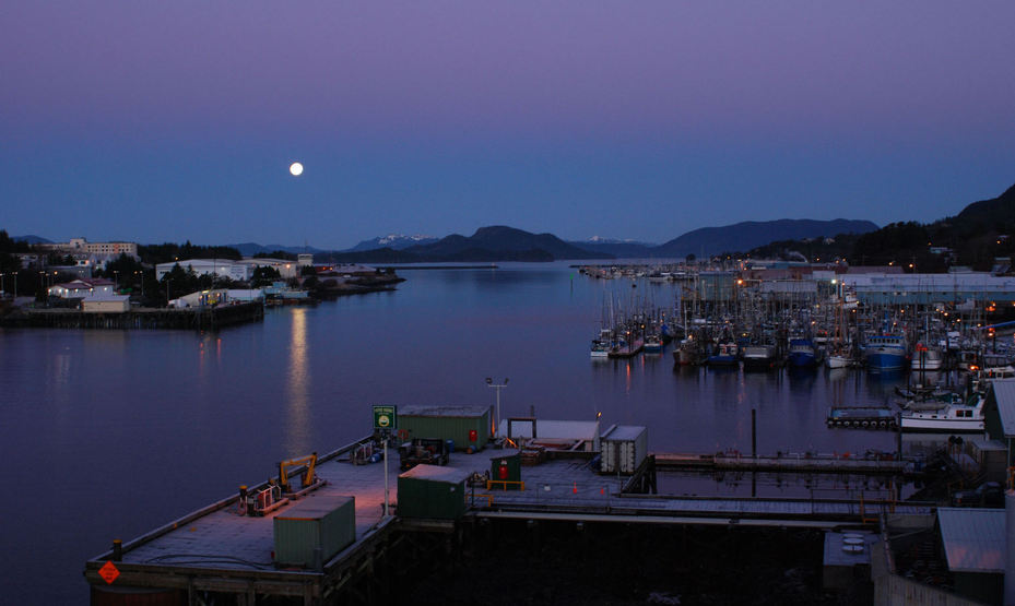 Sitka, AK: A view from the bridge overlooking the channel at Sitka, Alaska
