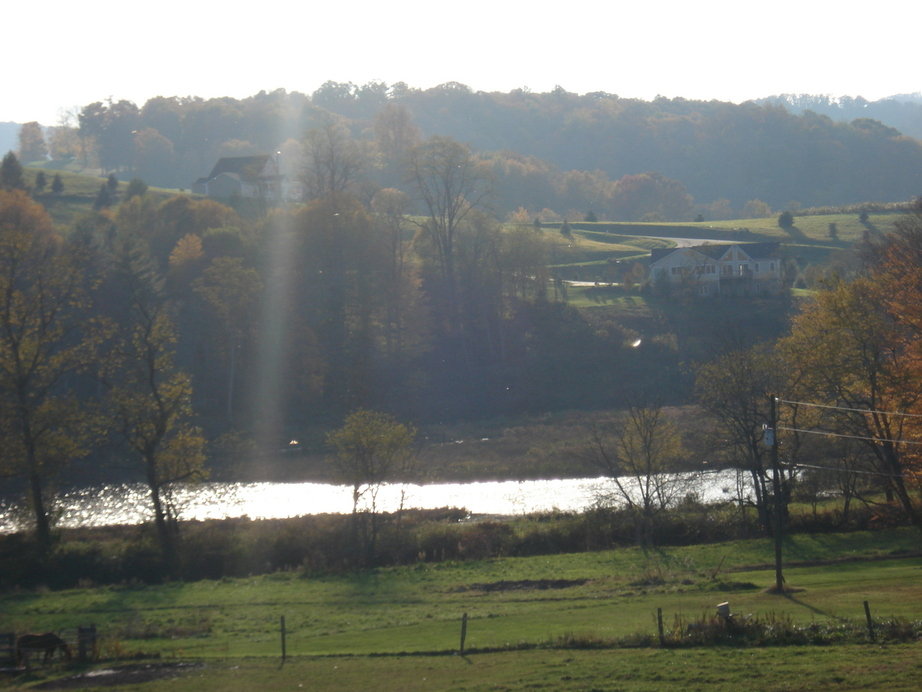 Boone, NC : View of the Appalachian Mountains from a local horse farm