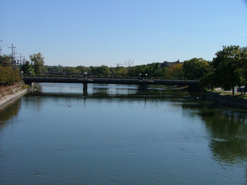 St. Charles, IL: View from the main street Bridge