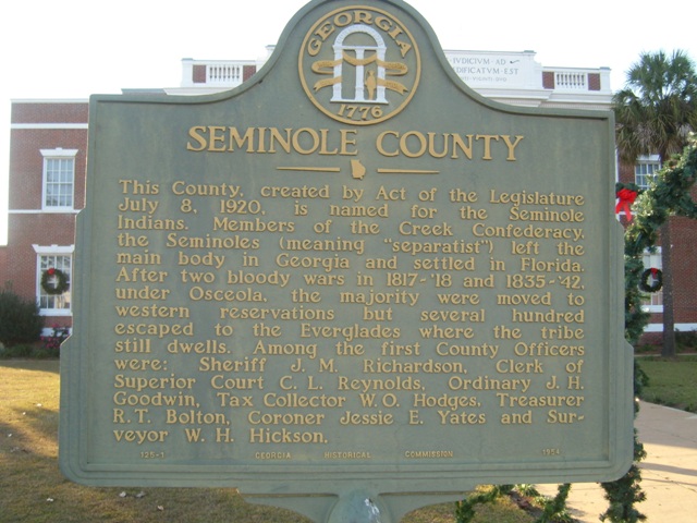 Donalsonville, GA: Historic Marker - Seminole County Courthouse