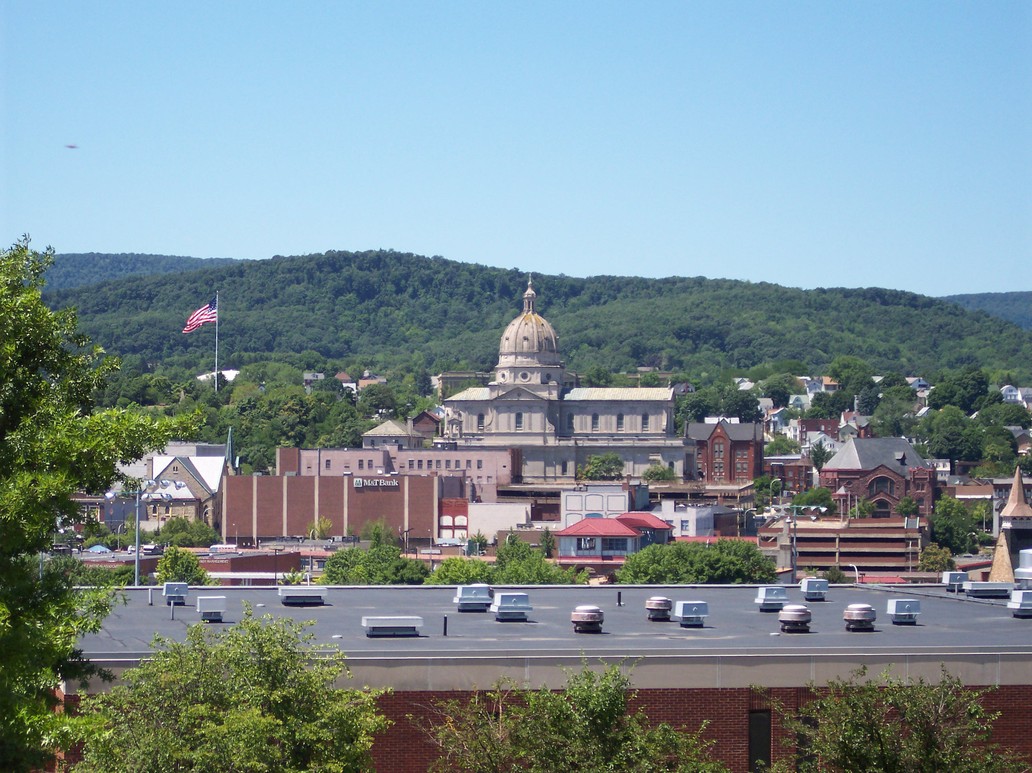 Altoona, PA: Panorama view featuring Cathedral of the Blessed Sacrament