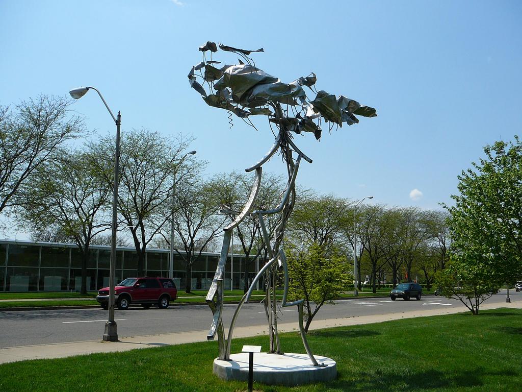 Columbus, IN: A sculpter called summer storm in columbus
