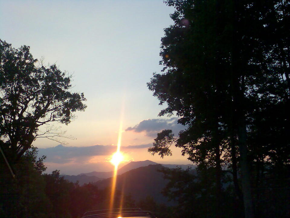 Canton, NC : Sunset at Glade Mountain Drive, North Canton, August 2007