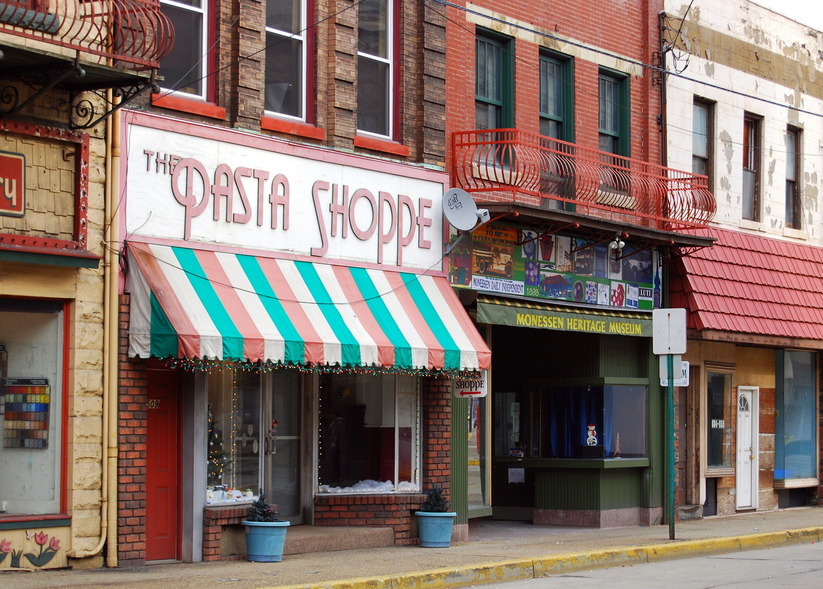 Monessen, PA: donner avenue, including the pasta shoppe and the heritage museum