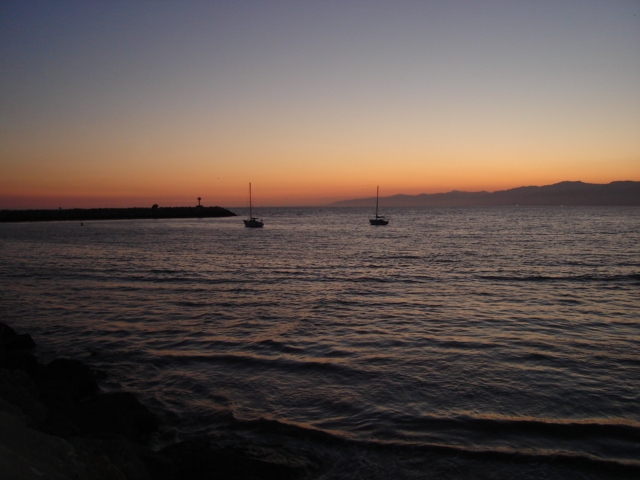 Marina del Rey, CA : Another beautiful sunset from Marina del Rey's peninsula