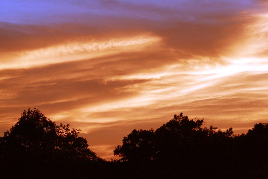 Blue Ridge, GA : Sun just going down and a storm was moving in