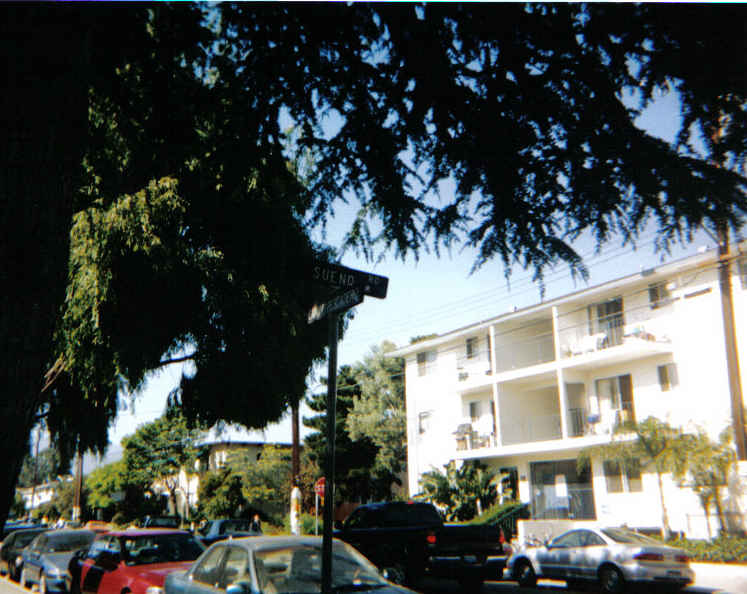 Isla Vista, CA: Isla Vista apartment buildings and crammed parking lots in the corner of Sueno Rd and Camino Pescadero.