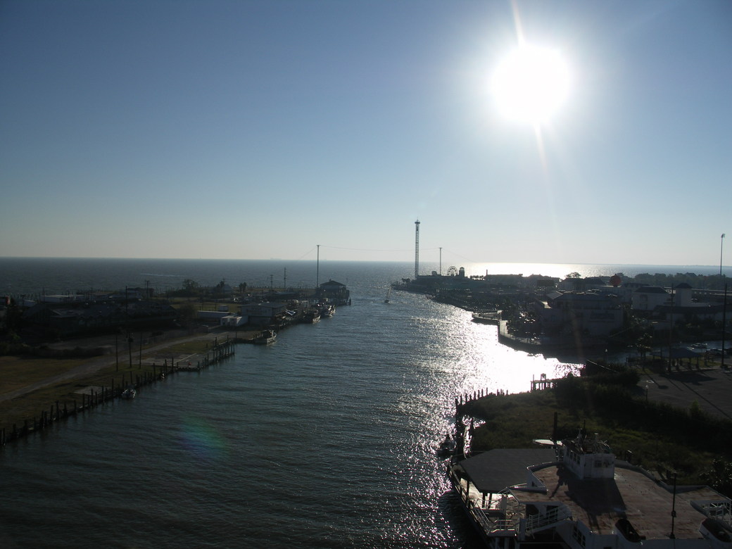 Kemah, TX: Taken on 10-29-05 from Kemah bridge looking out to Galveston Bay. Konica-Minolta A200