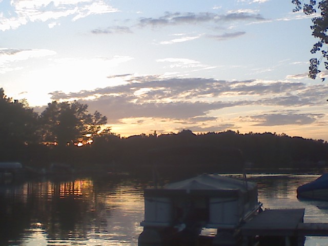 Rome, WI: the sunset on lake camelot