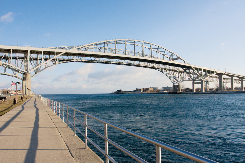 Port Huron, MI : Blue Water Bridge photo, picture, image (Michigan) at 